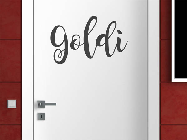 Wandtattoo Goldi in Handschrift