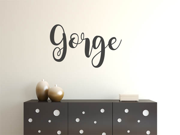 Wandtattoo Gorge in Handschrift