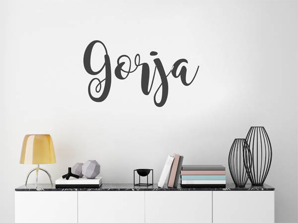 Wandtattoo Gorja in Handschrift