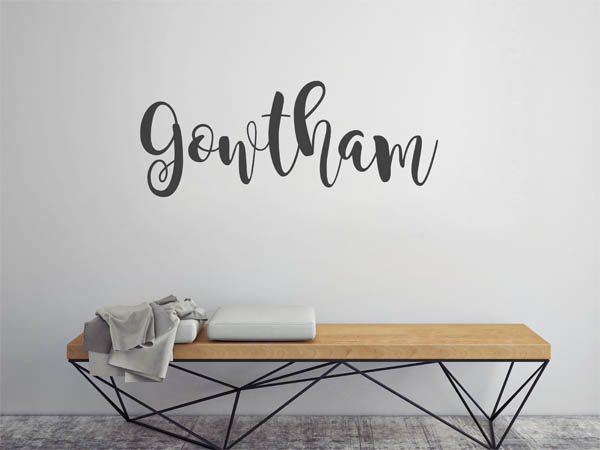 Wandtattoo Gowtham in Handschrift
