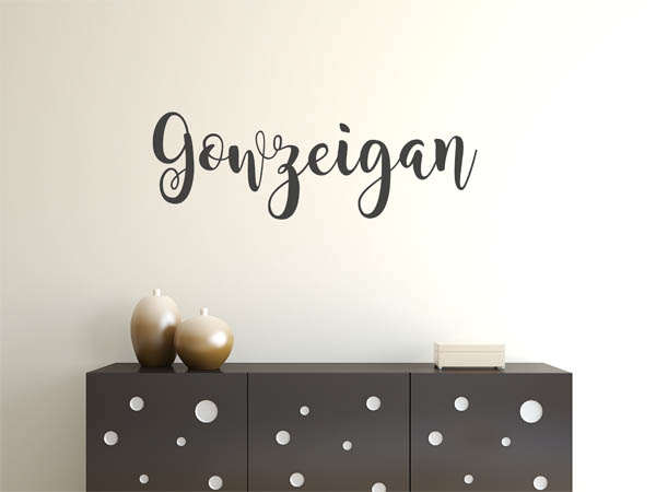 Wandtattoo Gowzeigan in Handschrift