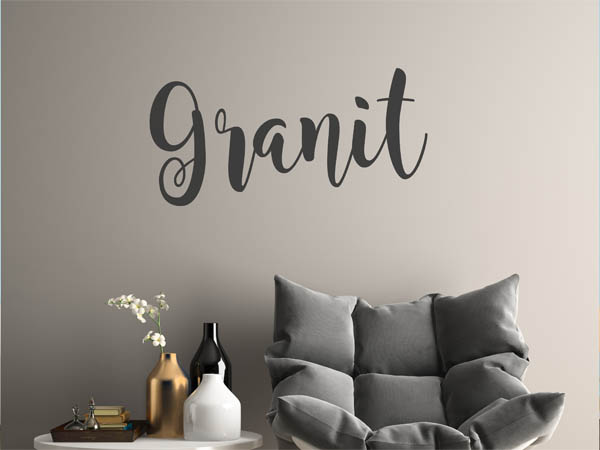Wandtattoo Granit in Handschrift