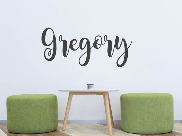 Wandtattoo Gregory in Handschrift