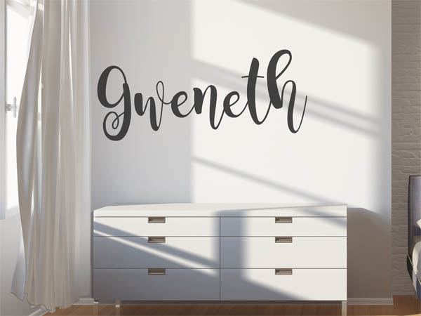 Wandtattoo Gweneth in Handschrift
