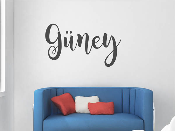 Wandtattoo Güney in Handschrift