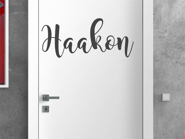 Wandtattoo Haakon in Handschrift