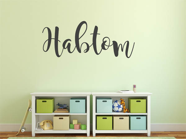 Wandtattoo Habtom in Handschrift