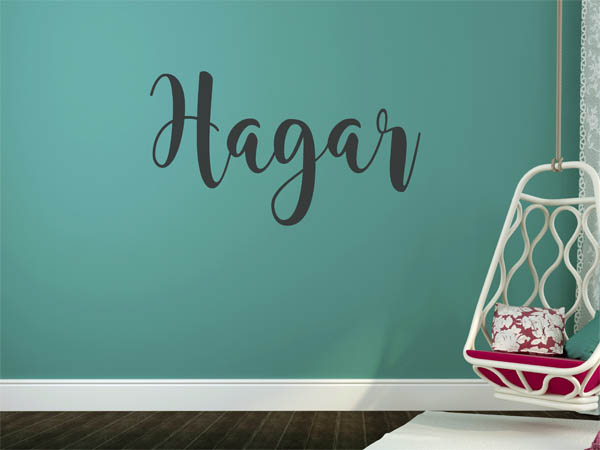 Wandtattoo Hagar in Handschrift