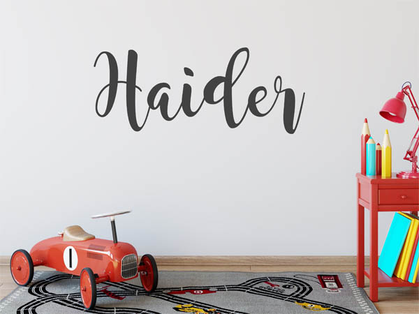 Wandtattoo Haider in Handschrift