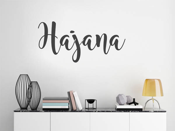 Wandtattoo Hajana in Handschrift