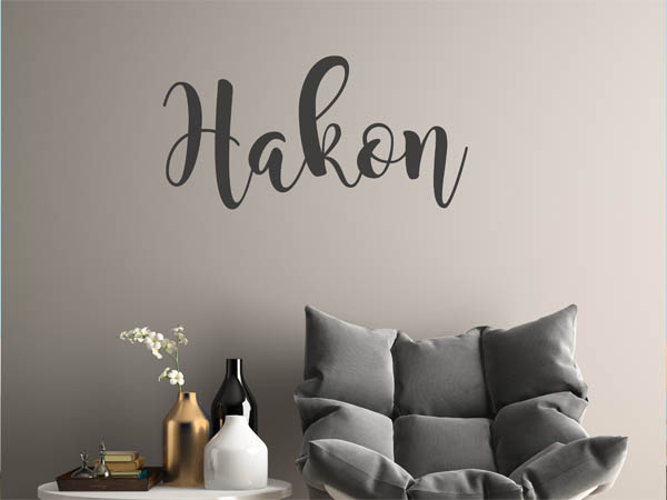 Wandtattoo Hakon in Handschrift