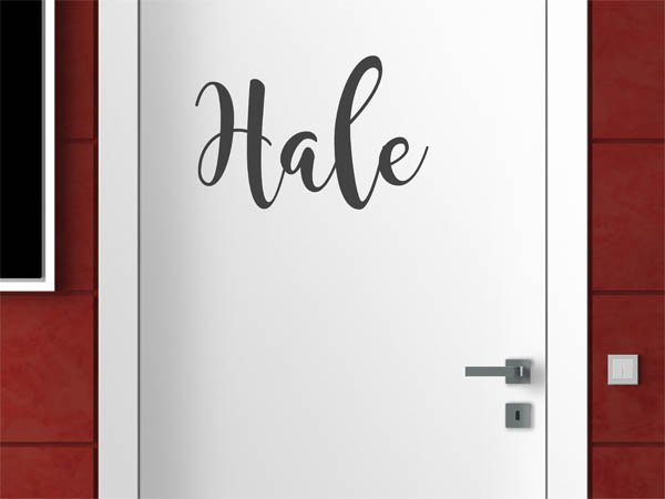 Wandtattoo Hale in Handschrift