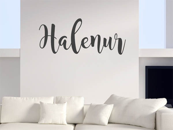 Wandtattoo Halenur in Handschrift
