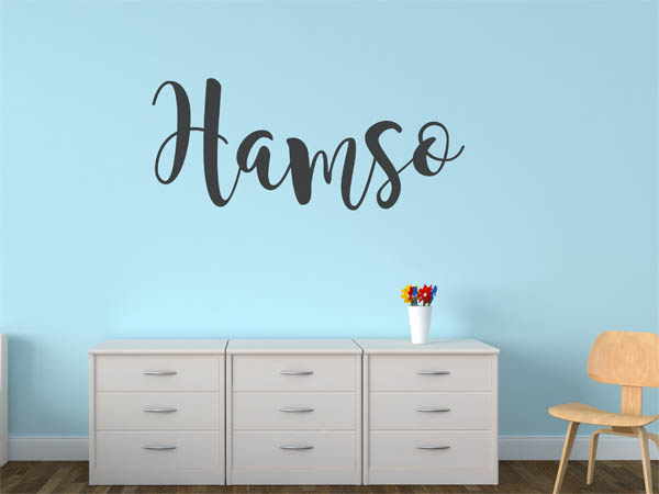 Wandtattoo Hamso in Handschrift