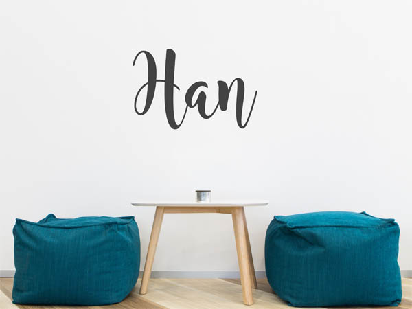 Wandtattoo Han in Handschrift