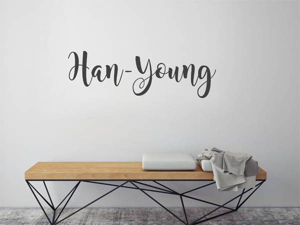 Wandtattoo Han-Young in Handschrift