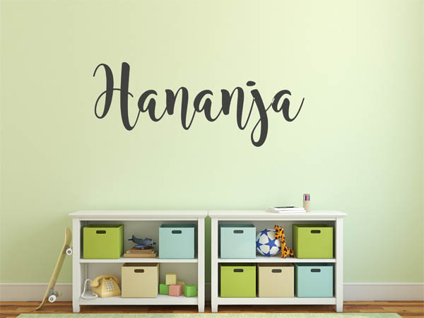 Wandtattoo Hananja in Handschrift