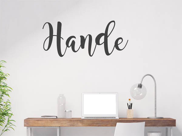 Wandtattoo Hande in Handschrift