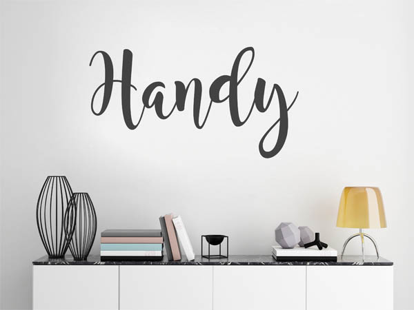 Wandtattoo Handy in Handschrift