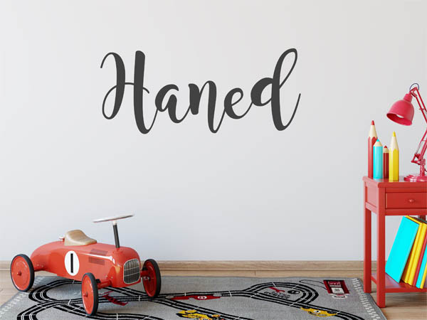 Wandtattoo Haned in Handschrift