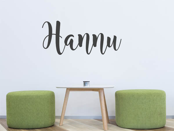 Wandtattoo Hannu in Handschrift