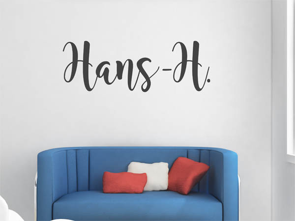 Wandtattoo Hans-H. in Handschrift