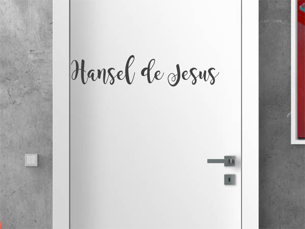 Wandtattoo Hansel de Jesus in Handschrift