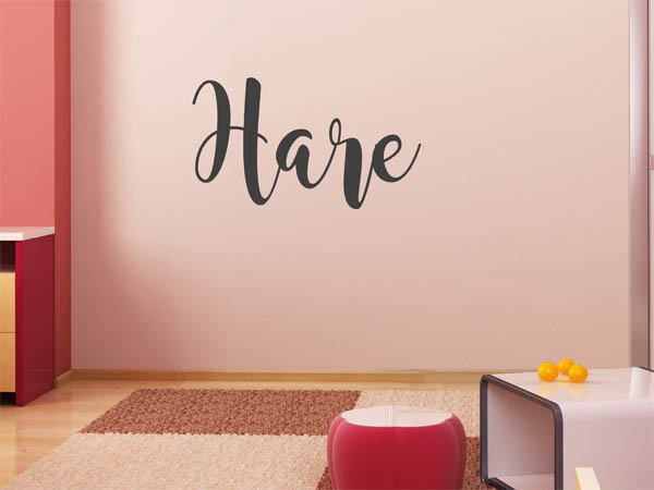 Wandtattoo Hare in Handschrift
