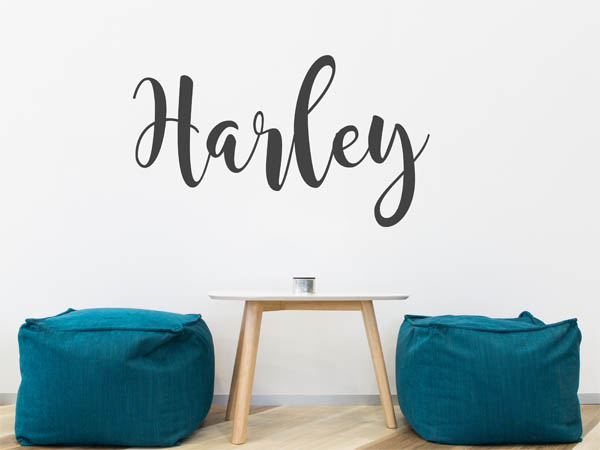 Wandtattoo Harley in Handschrift