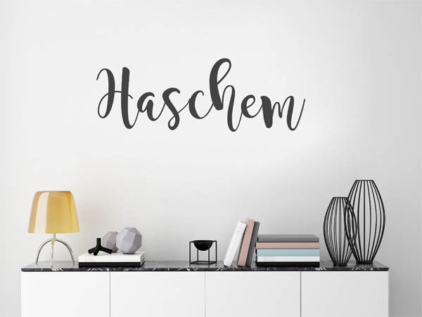 Wandtattoo Haschem in Handschrift