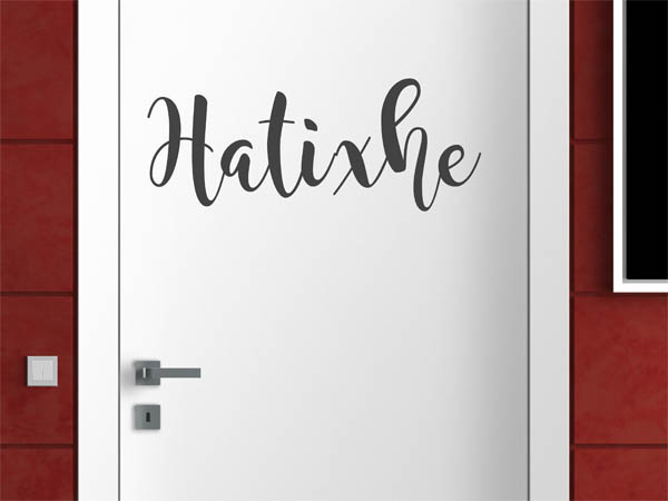 Wandtattoo Hatixhe in Handschrift