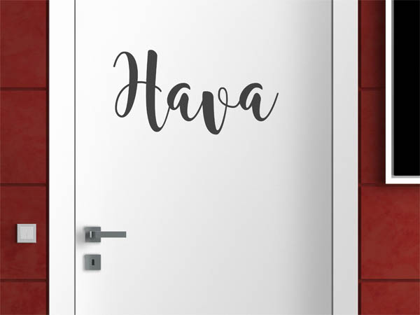 Wandtattoo Hava in Handschrift