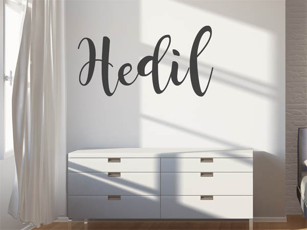 Wandtattoo Hedil in Handschrift