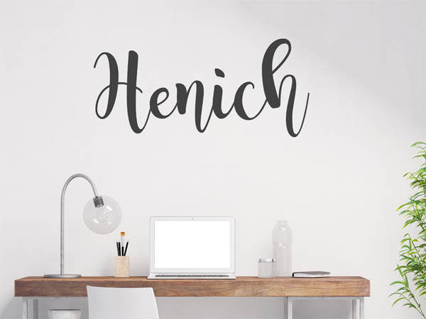 Wandtattoo Henich in Handschrift