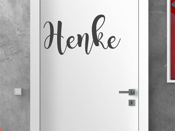 Wandtattoo Henke in Handschrift