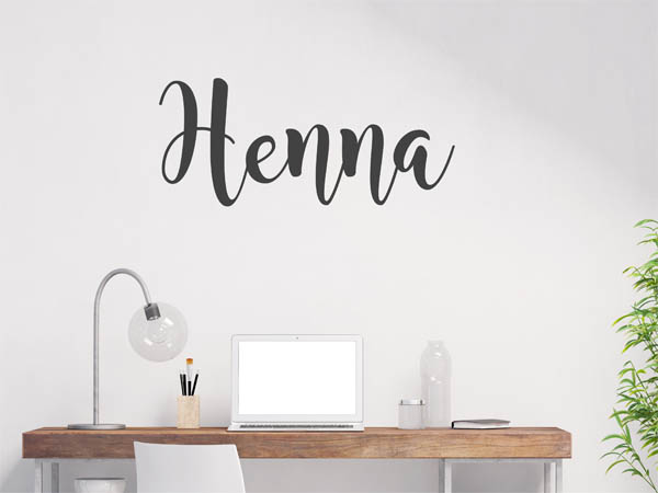 Wandtattoo Henna in Handschrift