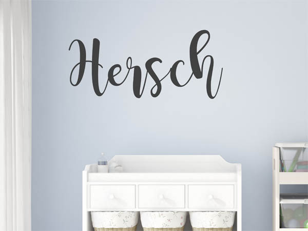 Wandtattoo Hersch in Handschrift