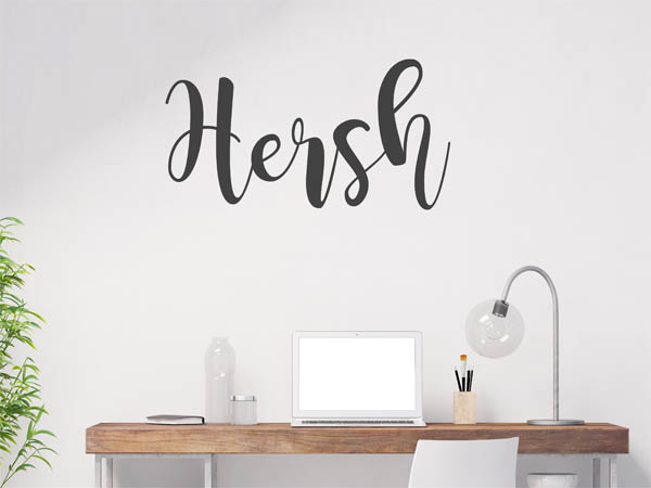 Wandtattoo Hersh in Handschrift