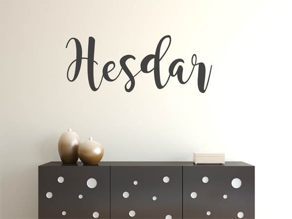Wandtattoo Hesdar in Handschrift
