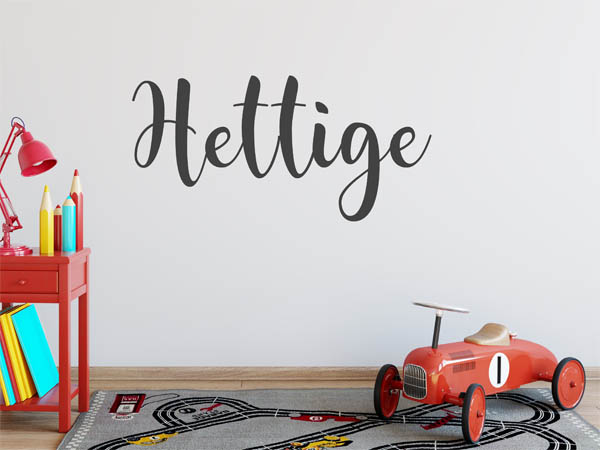 Wandtattoo Hettige in Handschrift