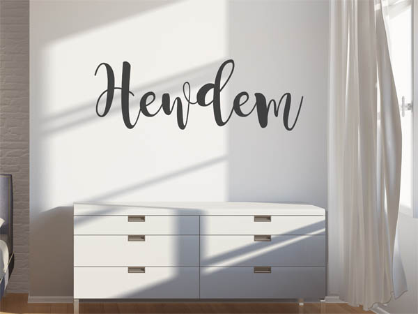 Wandtattoo Hewdem in Handschrift