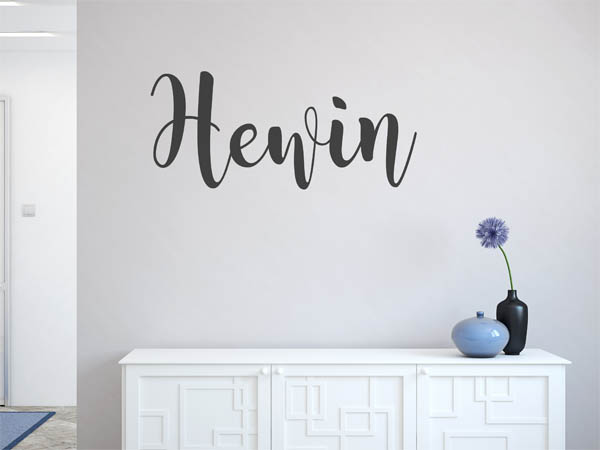 Wandtattoo Hewin in Handschrift
