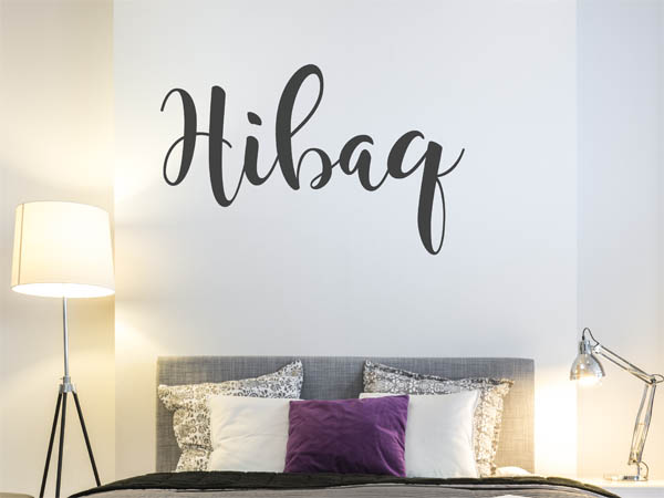 Wandtattoo Hibaq in Handschrift