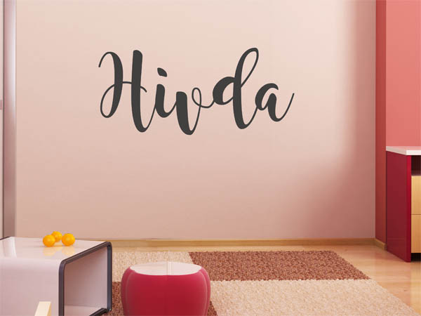 Wandtattoo Hivda in Handschrift