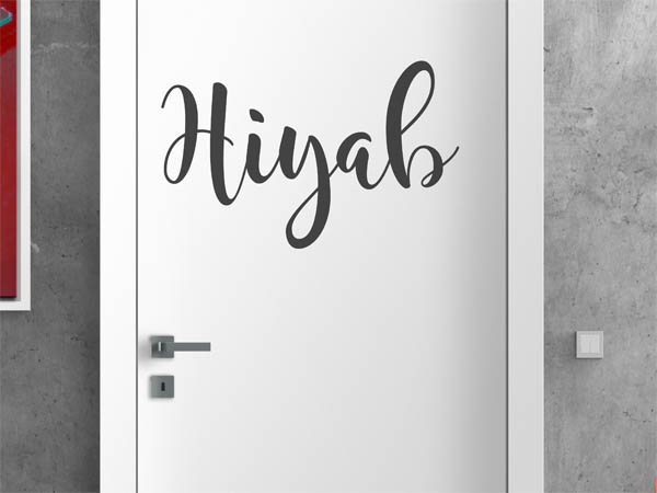Wandtattoo Hiyab in Handschrift