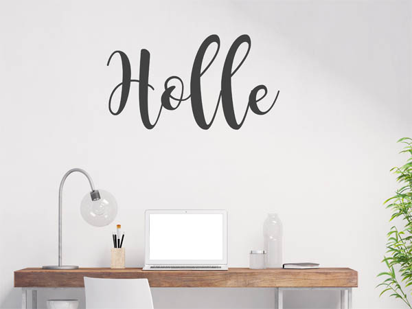 Wandtattoo Holle in Handschrift