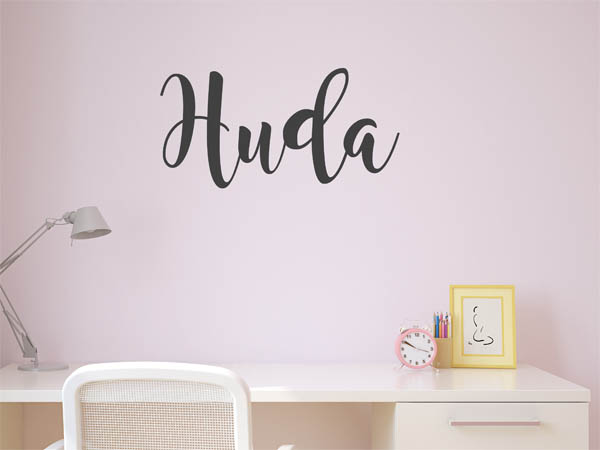 Wandtattoo Huda in Handschrift