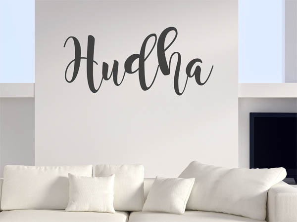 Wandtattoo Hudha in Handschrift