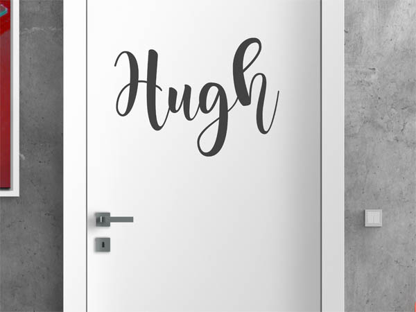 Wandtattoo Hugh in Handschrift
