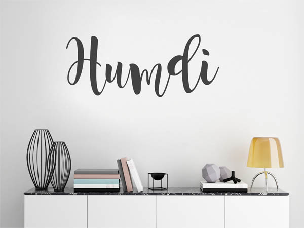 Wandtattoo Humdi in Handschrift